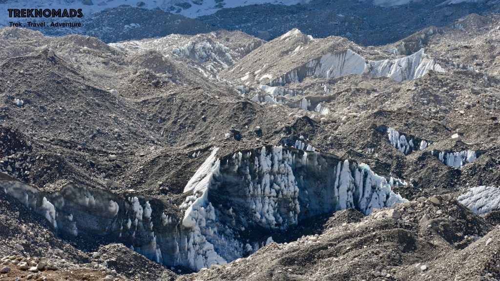 The ice pinnacles of the Khumbhu Glacier