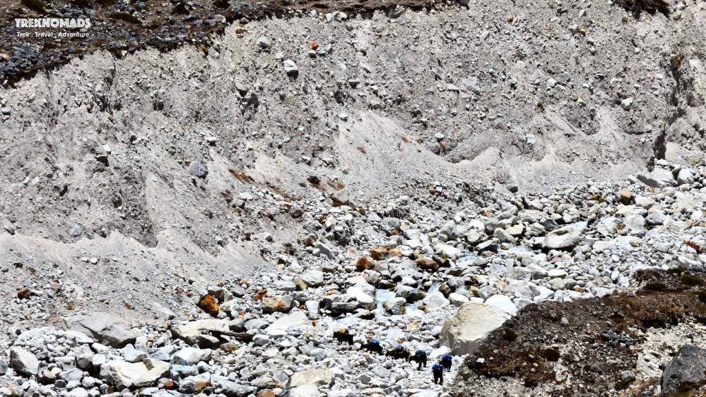 The water stream from khumbu glacier