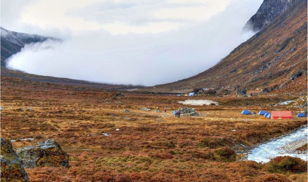 Goechala trek campsite